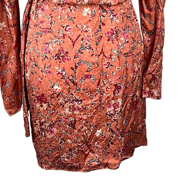 ISABEL ETOILE MARANT BAIKAL FLORAL JACQUARD WRAP DRESS PINK NWT WOMEN'S SIZE 34 - Picture 9 of 16